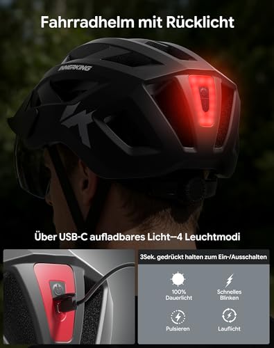 InnerKing Bike Helmet with Goggles