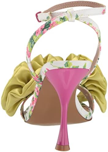 Betsey Johnson Women's Elmira Heeled Sandal, White Multi, 6 | Image 2