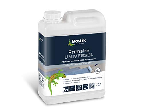 Bostik - Primaire d'Accrochage Universel - Polyvalent - Intérieur & Extérieur - Sol & Mur - Environ 20M² - Bidon 2L