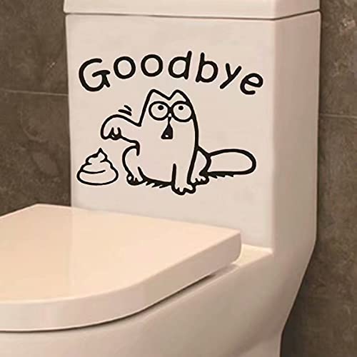 sundatebe Smiley Face Sticker for Toilet Bathroom Kitchen PVC 1 Colour One Size - Image 3