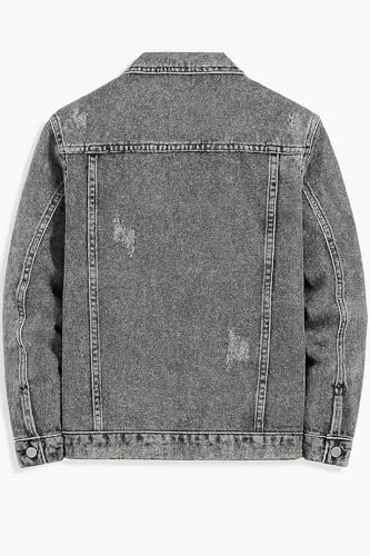 Image of GRECIILOOKS Men'S Denim Jacket | Classic Regular Fit Jeans Jacket For Men | Stylish Branded Jackets For Men - Timeless Casual Wear