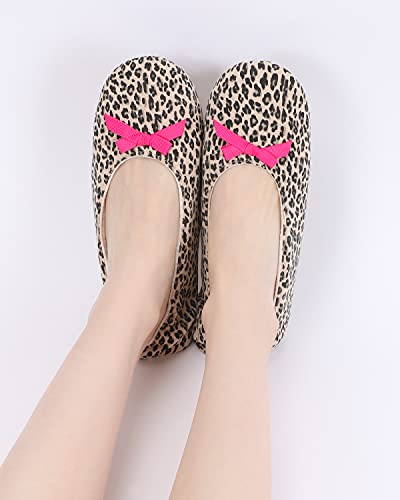 Image of Panda Bros Women's Ballerina House Slippers,Anti-Skid Comfy Warm Ballet Style Slippers