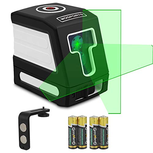 Green Laser Level 100Ft Self-Leveling Cross-Line laser Horizontal and Vertical Lines Higher Visibility with Magnetic Pivoting Base,Class 2,Less Than 1MW
