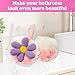 2PCS Cute Flower Bath Sponges Loofah Mesh Pouf Body Scrubber Exfoliating Shower Sponge for Women Shower Puff Soft Loofah Sponge Ball Bath Sponge for Sensitive Skin in Beauty Bathing Accessories