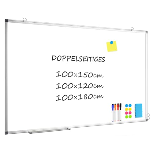 QUEENLINK Whiteboard Doppelseitige 120×180cm Whiteboard...