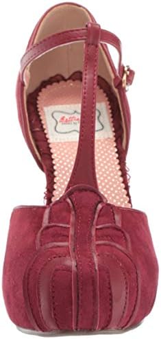 Bettie Page Women's BP412-EMILE Pump, Burgundy, 10 B US | Image 1