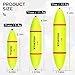 THKFISH Slip Bobbers Floats, Fishing Slip Bobbers EVA-Slider-Bobbers Slip Corks for Saltwater Freshwater Fishing Catfish Bobbers Assortment,8Pcs Yellow&Red (4.6″)
