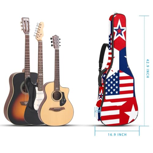 JRHEJTHH Housse pour guitare acoustique imperméable et pliable avec bandoulière réglable pour guitare acoustique de 101,6 cm, 104,7 cm, rembourrage épais motif drapeau américain, Multicolore 5., - Les Beatles, Paul McCartney, John Lennon, RIngo Starr, George Harrison JRHEJTHH Housse pour guitare acoustique imperméable et pliable avec bandoulière réglable pour guitare acoustique de 101,6 cm, 104,7 cm, rembourrage épais motif drapeau américain, Multicolore 5., – Image 6