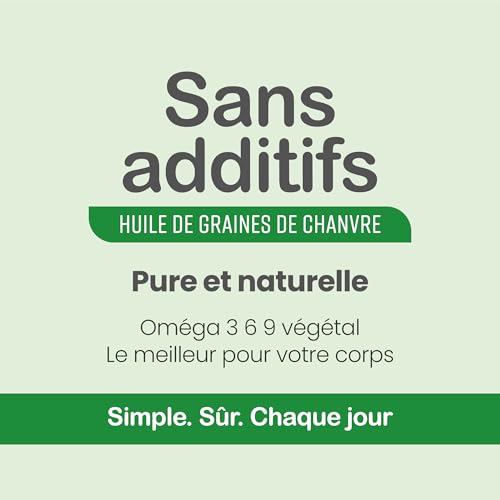 Huile de Chanvre en Gélules | 210 gélules - 2-3 Mois | 100% Pur Grains de Chanvre Pressé à Froid | Riche en Oméga 3, 6 et 9 | VitaBright Hemp Seed Oil – Image 6