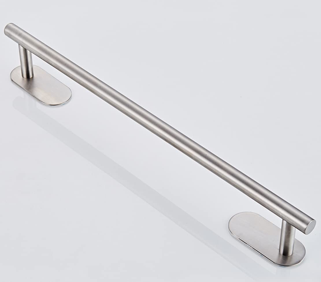 Toallero Autoadhesivo de Acero Inoxidable para baño o Cocina, Soporte de Pared, Acabado Negro, 50 cm de Longitud