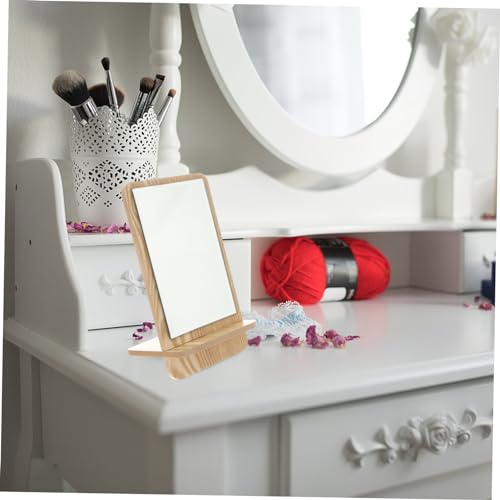 Ipetboom espejo de maquillaje de madera de mesa miniatura 7