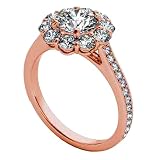 Tipo de anillo: anillo de boda / tipo de ajuste de piedras preciosas: halo / mes de piedra natal: abril