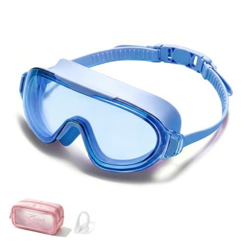Image of Swim Goggles for Kids 6-12, Wide View Anti-Fog UV Protection No Leaking,Boys Girls Youth Swimming Goggles
