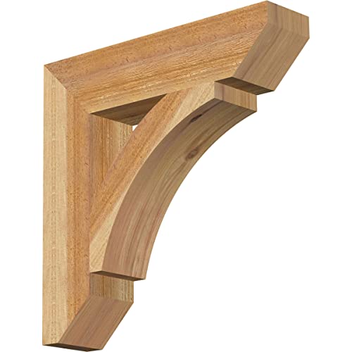 4"W x 18"D x 18"H Thorton Slat Rough Sawn Bracket, Western Red Cedar