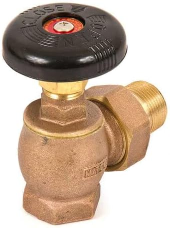 Oswald Supply 1" Steam Radiator BARV Angle Valve (FIP x Male Union) BARV Part# BARV-1000