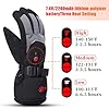 SAVIOR HEAT Rechargeable Heated Gloves with 3 Heating Levels - Electric Ski Gloves, Touchscreen, Waterproof for Men Women
