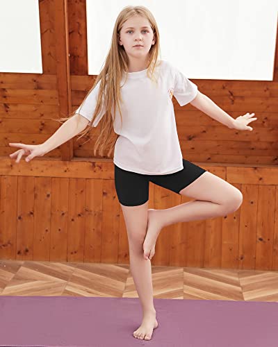 booph girls bike shorts cartwheel dance shorts for kids under dress 3 pack