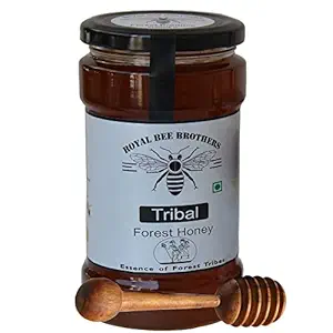 Royal Bee Brothers | Tribal Forest Honey | Produce of Wild Honey Bee | Nectar of Forest Flora | Harvested from the Forest of Odisha | 100% Pure, Natural, Raw and Unprocessed Forest Honey | 500 g