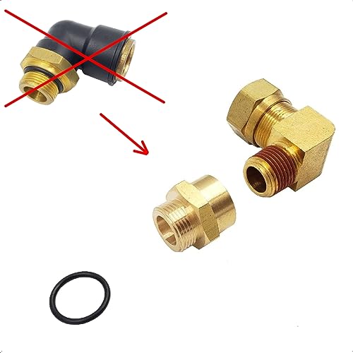 Conector de compresión M22x1.5-3/4 compatible con Volvo 20462691 codo 3