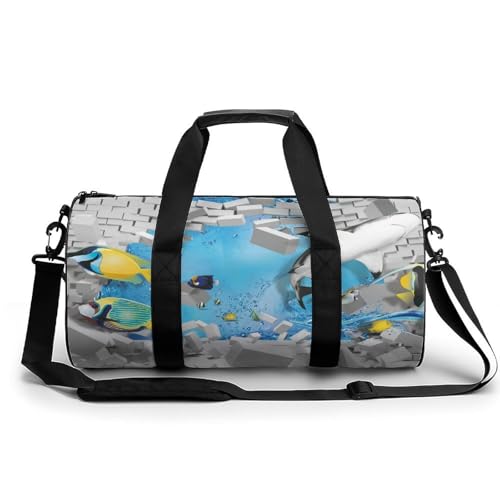 Sac de gym poisson requin duffel bag de randonnée et voyage