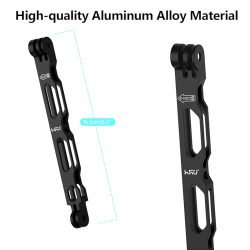 Image of HSU Extension Arm for GoPro, Aluminum Pole Mount Helmet Stick Extension Arm Mount for GoPro Hero 12 /11 /10 /9 /8 /7 /6 /5 Black, DJI Osmo Action and More