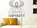 Lovemq 57 * 57 Cm Tatuajes De Pared De Vinilo Etiqueta De La Pared Del Arte Diy Decoración De La Habitación Namaste Calcomanías Yoga Lotus Estudio De Pilates Budista Zen Fitness