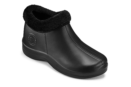 ESTRO Gummistiefel Gefüttert Herren Clogs - Regenstiefel Herren Gefütterte Gummistiefel Damen Kurz Regenschuhe Damen A16 (41, Schwarz 2)