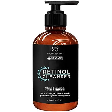 Radha Beauty Retinol Facial Cleanser, 4 fl. oz - Cleans Pores on Oily, Dry & Sensitive Skin Cover