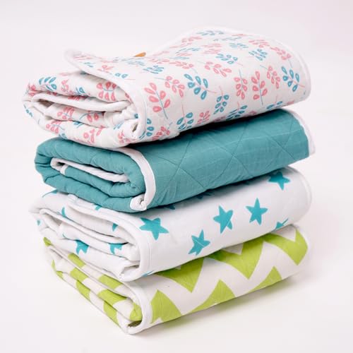 Image of Tidy Sleep Portable Diaper Changing Mat /Pad for Newborns & Infants Baby 0-24 Months Light Weight, Portable, Water Proof (Blue Star)