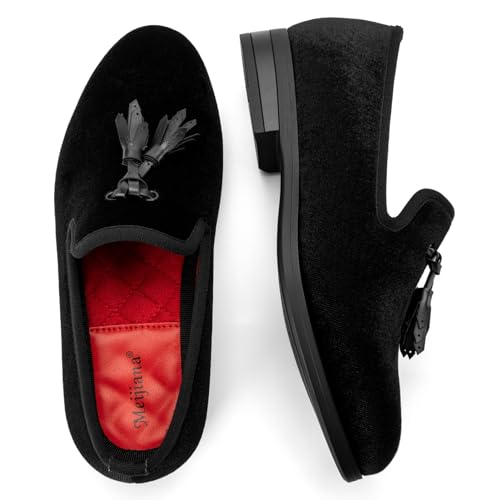 Image of Meijiana Boys' Formal Dress Slip-On Loafers - Tuxedo Shoe for Baby Dress Shoes