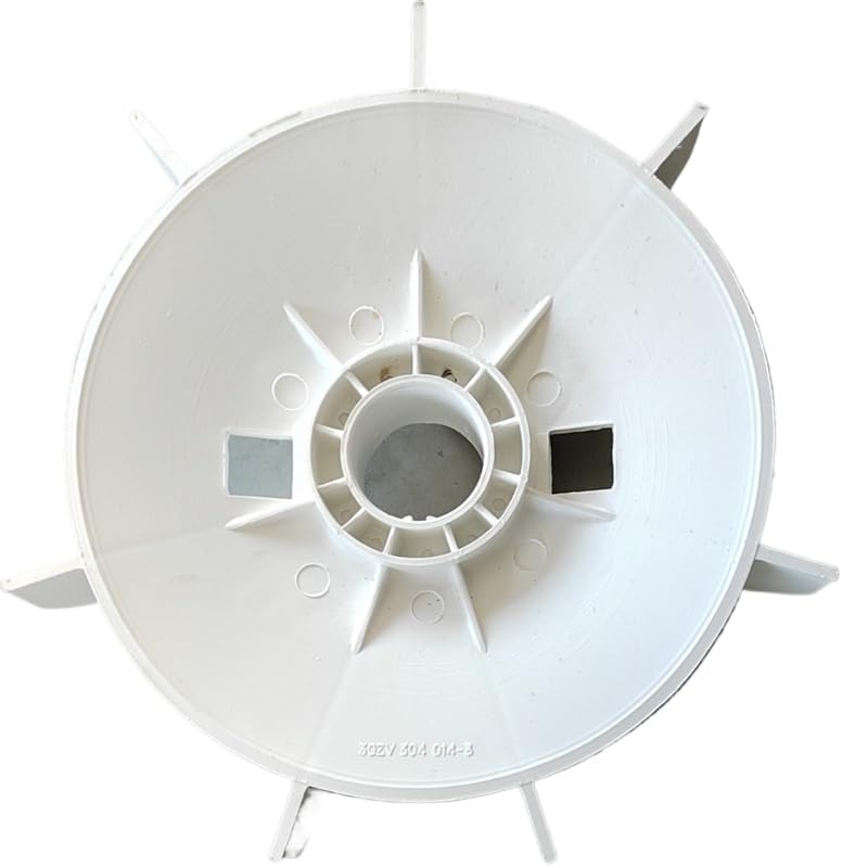 3GZV304014-3 Fan Blade for ABB M3AA160ML2 Motor - 40mm Shaft Diameter, 260mm OD, 12mm Keyway, Flame Retardant (White)(Flame Retardant Fan Blade)