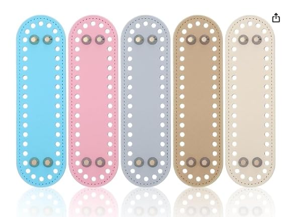 Bag Base for Bag Making Crochet, 5Pcs Bag Base Inserts for DIY Handbag Making, 18.5x5.5cm Oval Shaped Bag Bottom Shapers with Holes, Craft Accessories for Crochet Bags, Shoulder Bags & Purses-image-15