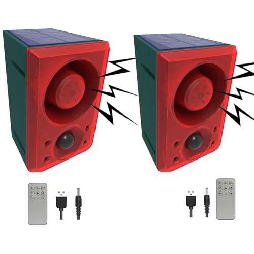 Allarme Solare Con Sensore Di Movimento Esterno - 129 DB, 13 Suoni, Luce Stroboscopica, USB - Foto 5