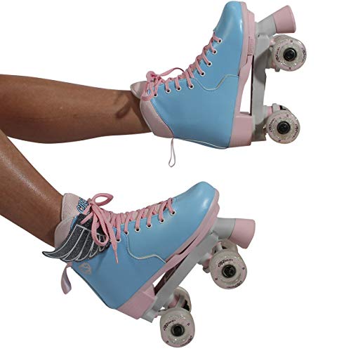 Circle Society Classic Adjustable Indoor and Outdoor Childrens Roller Skates - Classic Cotton Candy, 3-7 US (Renewed) - Thumbnail 2