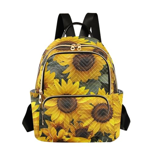 NVSGHS Sunflower Backpack Purse For Women Lightweight Travel Shoulder Bag Daily Mini Backpack