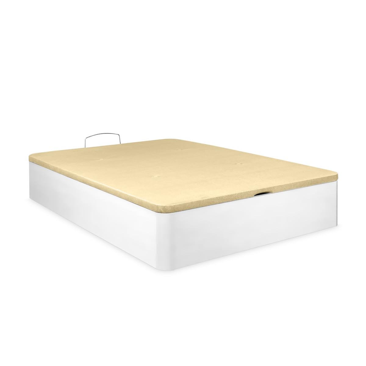 Somnia Descanso - Canapé Abatible súper Reforzado Gran Capacidad con Tapa Transpirable, Esquinas Redondeadas, 105 x 200, Blanco