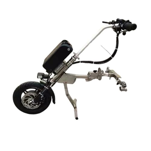 Foto von 500 W Rollstuhl-Zuggerät Elektrorollstuhl 17 Ah Lithiumbatterie Reichweite 65 km 3 Geschwindigkeiten einstellbar 12-Zoll-Räder LCD-Display, geeigneter Sportrollstuhldurchmesser 20-26 mm,B