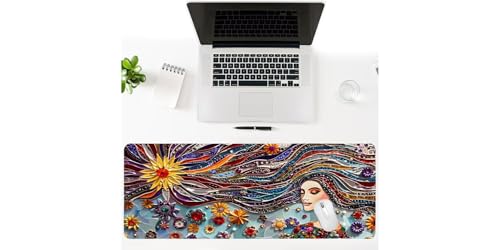 Mouse pad fleuri grand format pour offrir une idée cadeau originale
