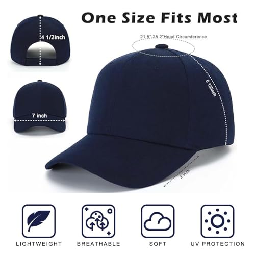 Image of ZH Plain Adjustable Baseball Cap - Lot of 12 Unisex Blank Design Caps