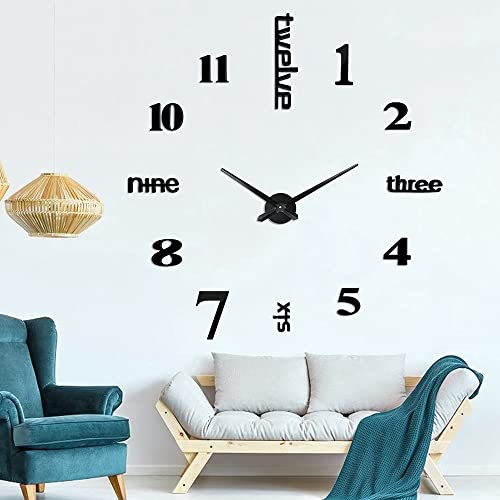 Mein HERZ Senza Telaio Orologio da Parete Grande