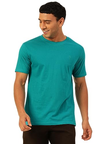 Image of Solid Soft Cloth Round Neck Cotton Relaxed Fit T Shirt