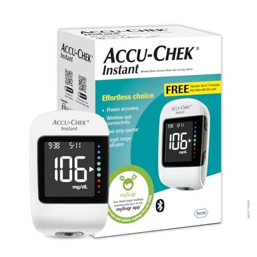 Accu-Chek Instant glucometer with 10 test strips FREE (White)