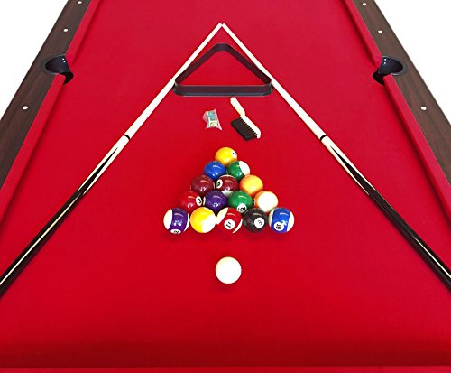 Billardtisch 8 ft Billard Billard-Spiel Messung 220 x 110 cm Neue rot Caesar Verpackt verfügbar rot – Bild 7