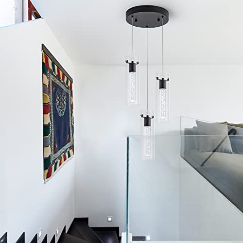 Image of Kitchen Lighting Pendant,Modern Pendants with Black Finish,3 Light