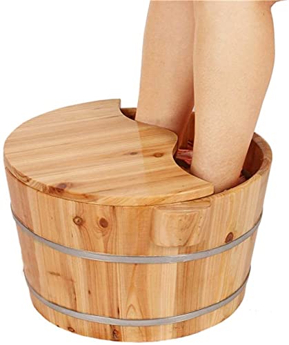 Spa de pies de madera con tapa para pedicura y masaje
