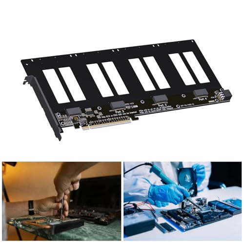Splitter PCIe 5.0 x16 a 4 puertos EDSFF E1.S E3.S para solucionar falta de espacio de discos 2