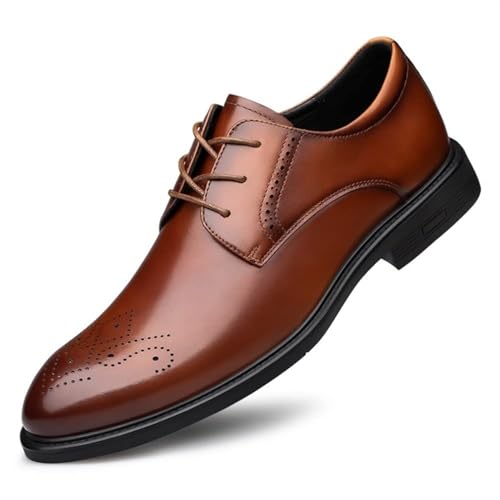 YZABEL New Oxford Dress Shoes for Men, Prom Dress Shoes Casual Formal Shoes Non Slip Resistant Anti-Slip Classic Lace-up Formal Tuxedo Shoes