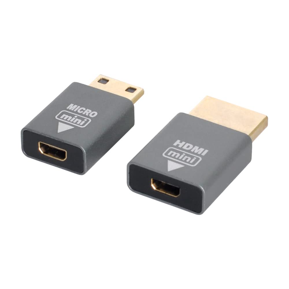 NFHK 2個/セット互換性のあるマイクロHDMIメス-ミニオス&HDMI1.4オスアダプター4K @ 60hz