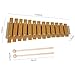 FAPAO 13 Notes Glockenspiel Classic Wood Color Xylophone Metal Keys Percussion Rhythm Handheld Musical Instrument with 2 Mallets Gift for Beginners Students