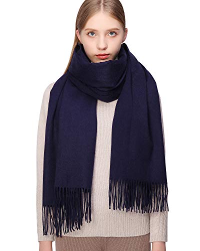 RIIQIICHY 100% Cashmere Scarf Pashmina Shawls and Wraps for Women Warm Winter More Thicker Soft Scarves - Main Image